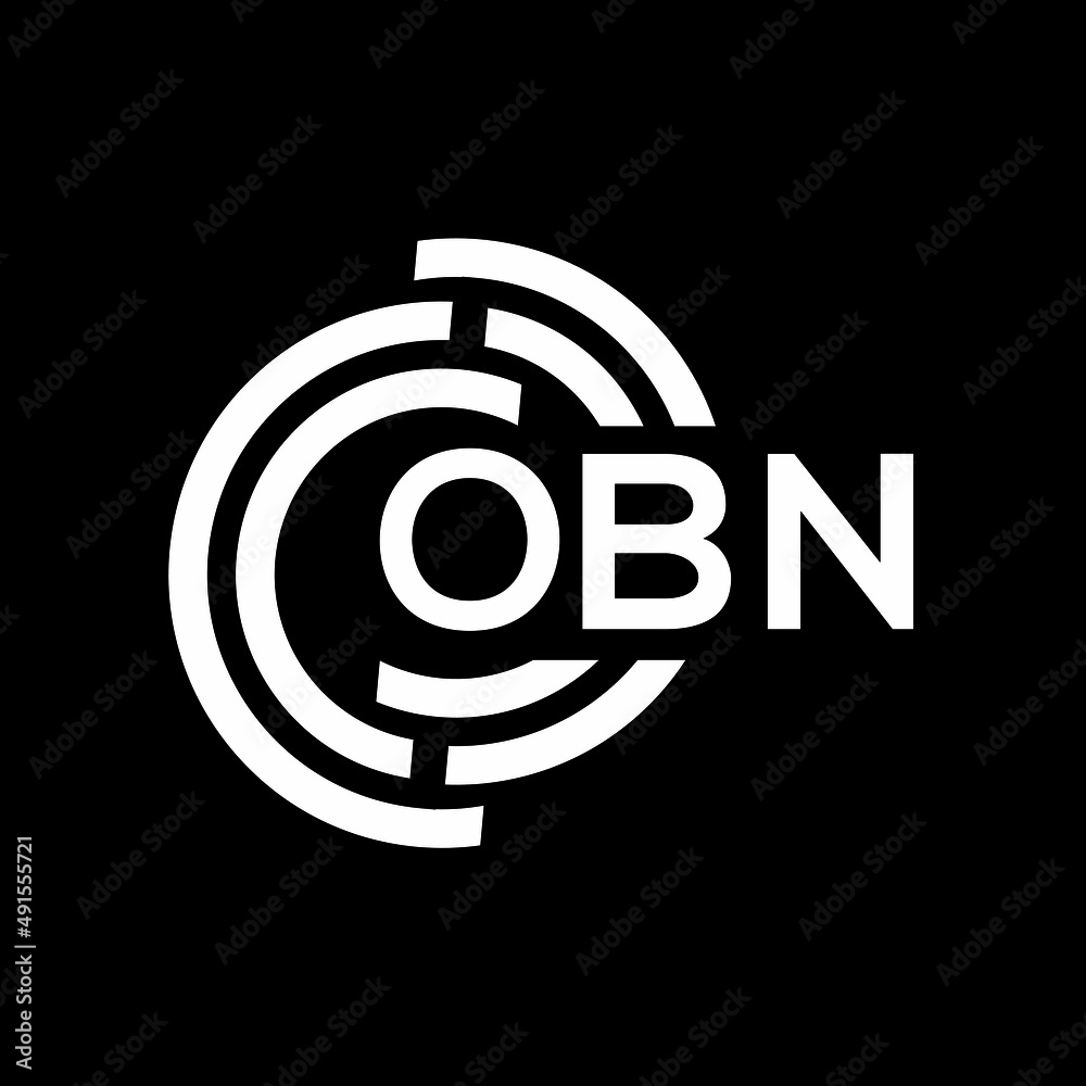 OBN letter logo design on black background. OBN creative initials letter logo concept. OBN letter design.