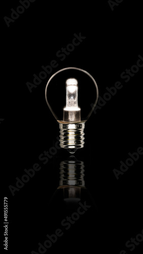 light bulb isolated on black