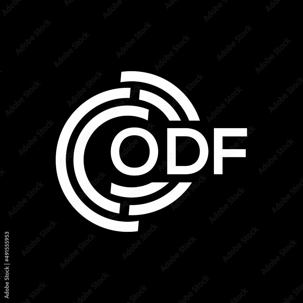 ODF letter logo design on black background. ODF creative initials letter logo concept. ODF letter design. ODF letter logo design on black background. ODF creative initials letter logo concept. ODF letter design.