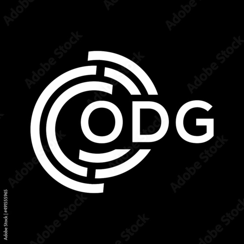 ODG letter logo design on black background. ODG creative initials letter logo concept. ODG letter design.