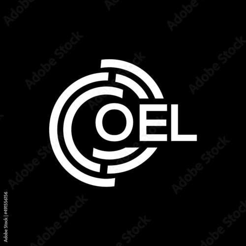 OEL letter logo design on black background. OEL creative initials letter logo concept. OEL letter design. photo