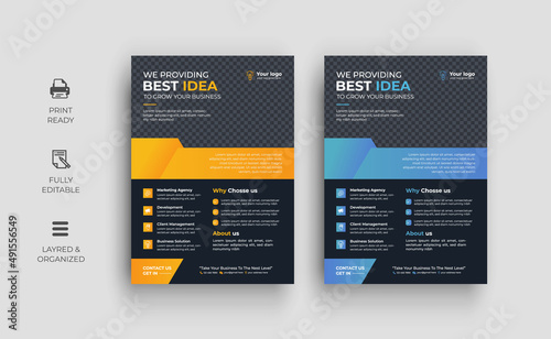 Corporate business flyer design and digital marketing agency brochure cover template Brochure design, cover, annual report, poster, flyer 