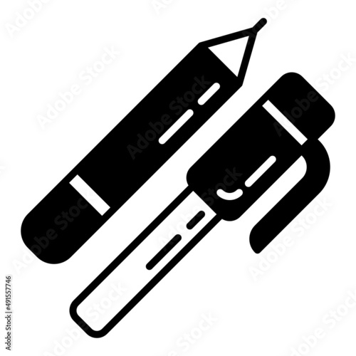 pencil and pen