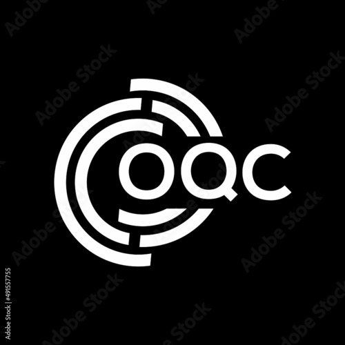 OQC letter logo design on black background. OQC creative initials letter logo concept. OQC letter design. photo