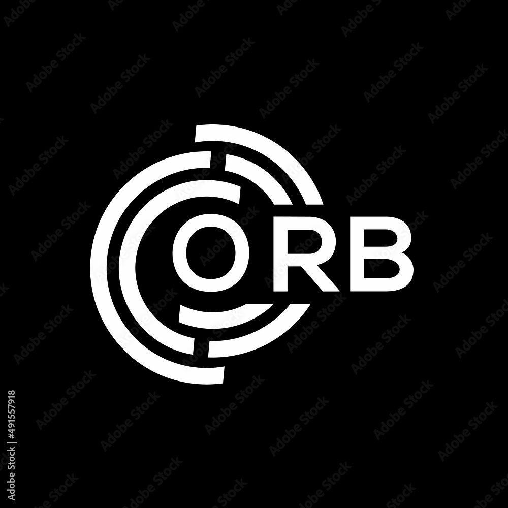 ORB letter logo design on black background. ORB creative initials letter logo concept. ORB letter design. ORB letter logo design on black background. ORB creative initials letter logo concept. ORB letter design.