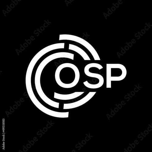 OSP letter logo design on black background. OSP creative initials letter logo concept. OSP letter design. photo
