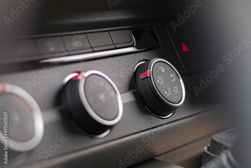 natural light. car dashboard. close-up of the cold regulator. © sir270