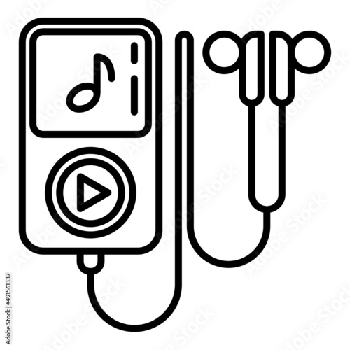 mp3 player and earphone