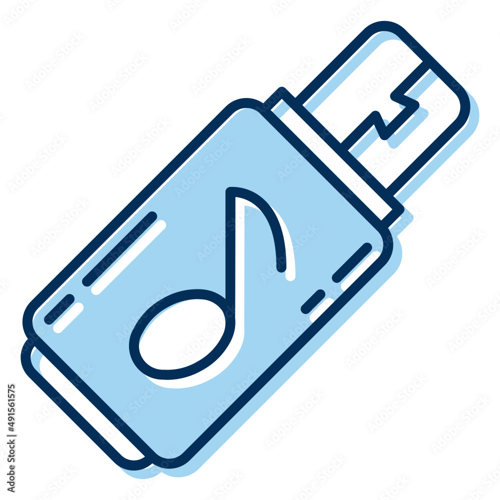 flashdisk and music note flashdisk and music note