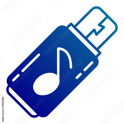 flashdisk and music note