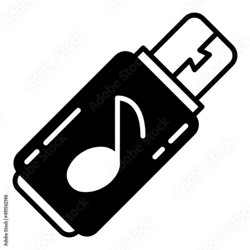 flashdisk and music note