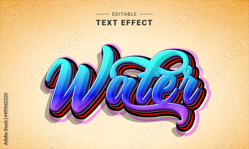 Editable Text Effect Mockup. Vector Graphic Style