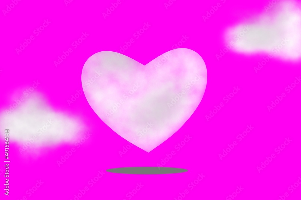 love heart shaped icon illustration background