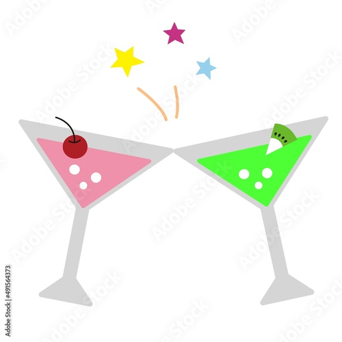 カクテルで乾杯