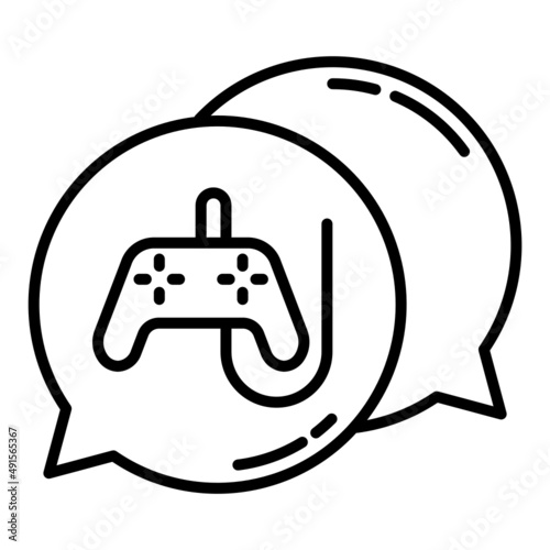 gamepad and chat bubble