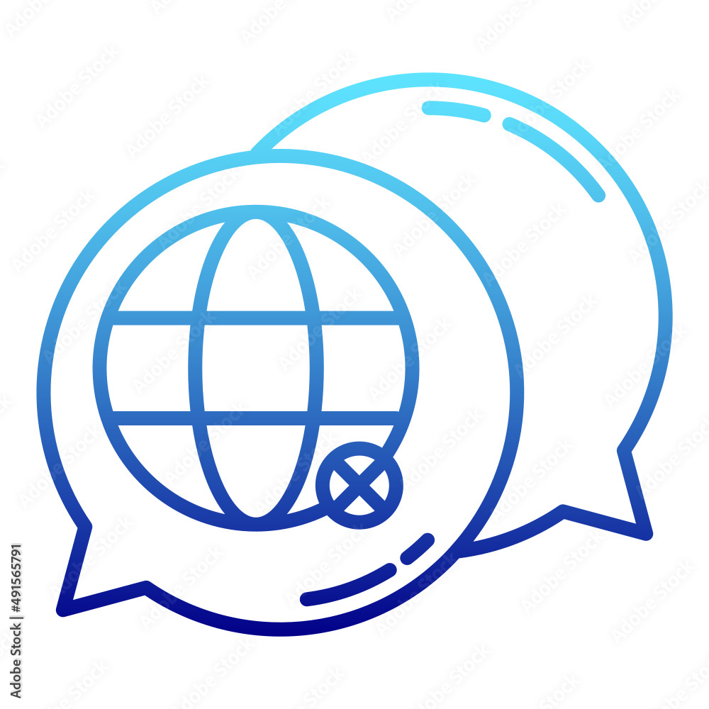 internet globe and chat bubble internet globe and chat bubble