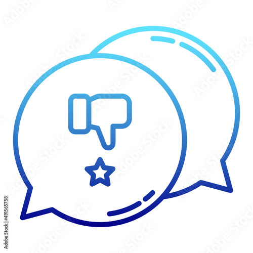 bad feedback and chat bubble