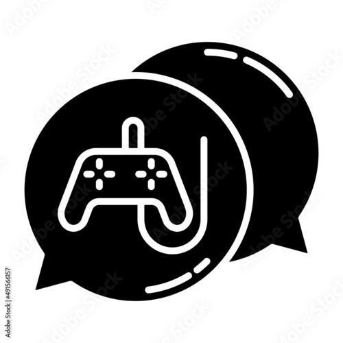 gamepad and chat bubble