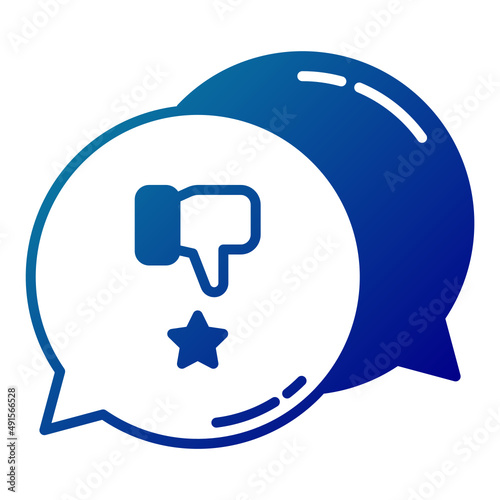 bad feedback and chat bubble