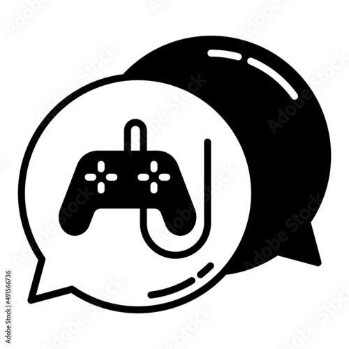 gamepad and chat bubble