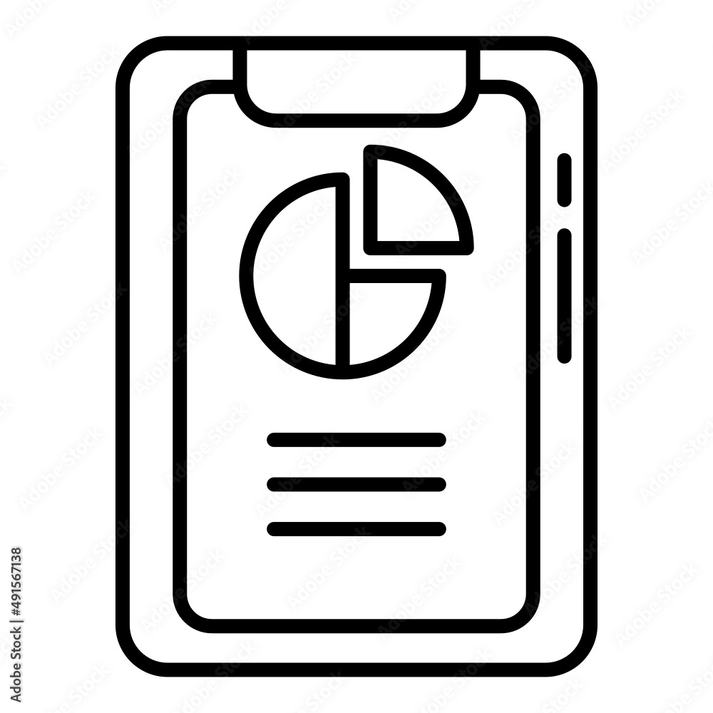 Obraz premium clipboard and pie chart