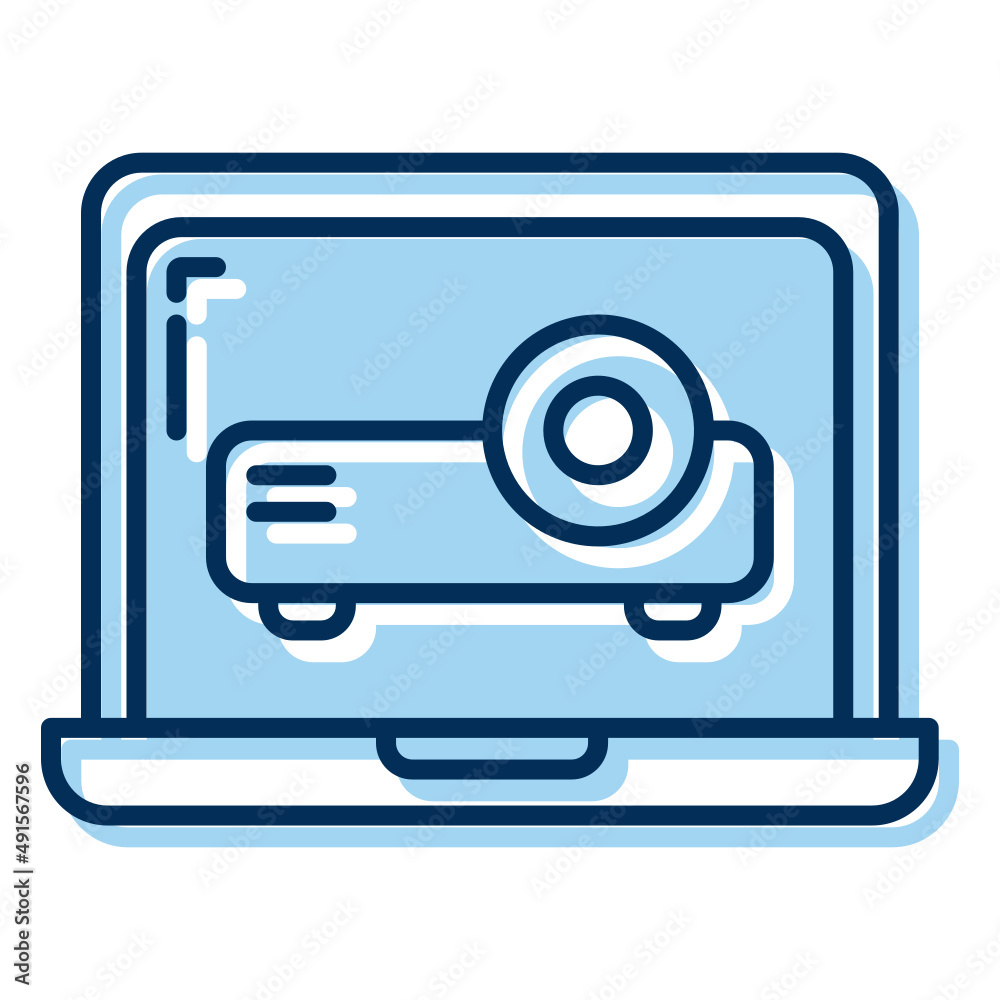 laptop and projector