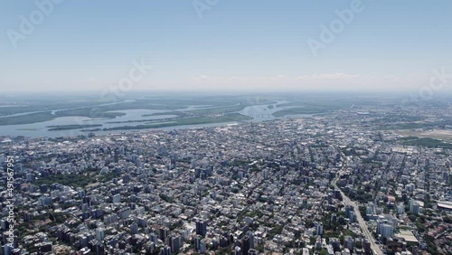 Aerial view of Porto Alegre, RS, Brazil. Aerial of the biggest city in the South of Brazil. photo