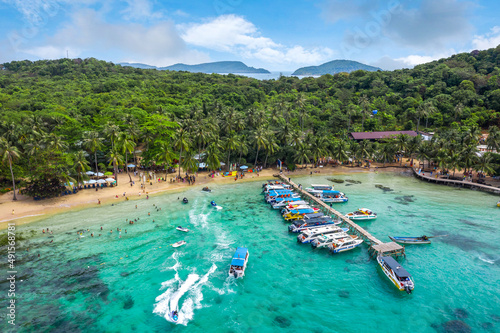 Panoramic beautiful beach Hon May Rut in Phu Quoc island, Vietnam