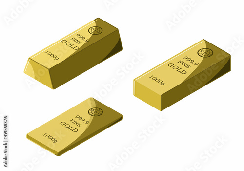 金の延べ棒　印字　線無し