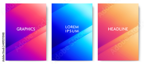 Set of Colorful Gradient Backgrounds. Modern Vector Illustration without Transparency.