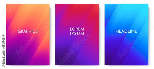 Set of Colorful Gradient Backgrounds. Modern Vector Illustration without Transparency. photo