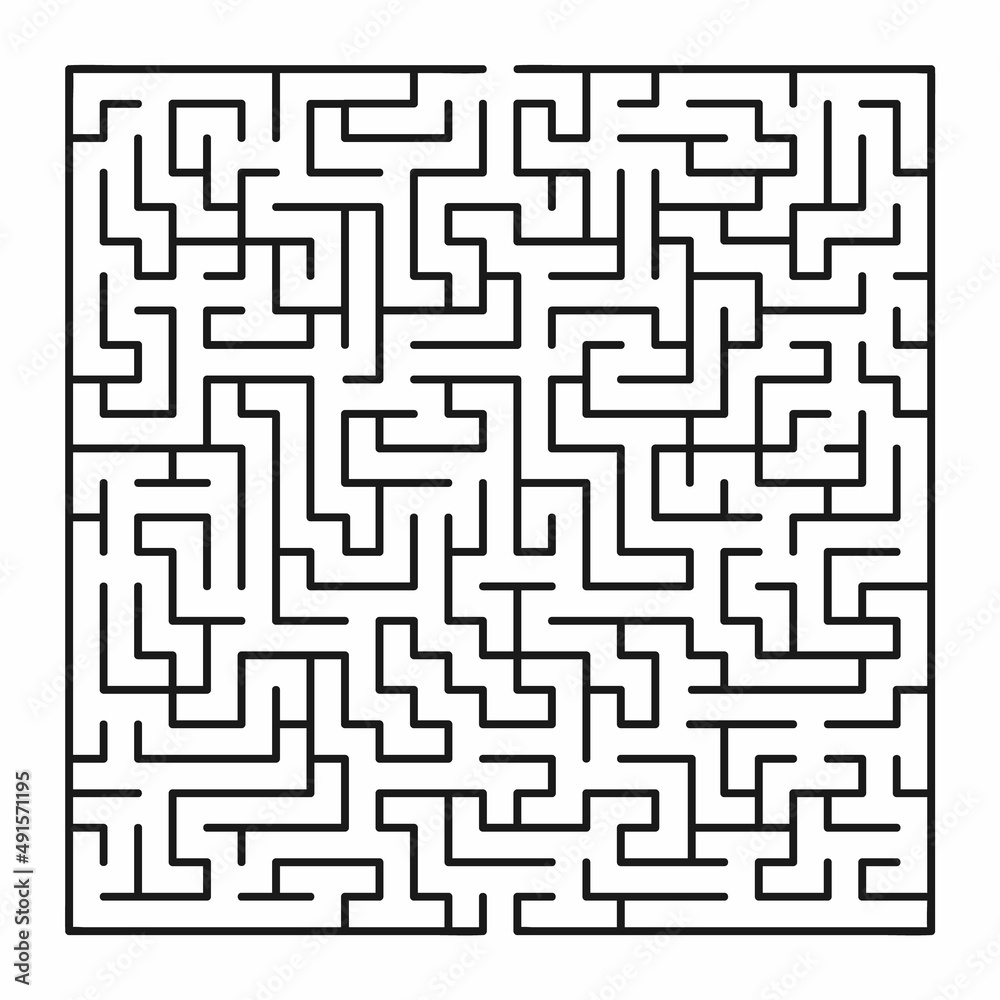 Abstract maze / labyrinth with entry and exit. Vector labyrinth 312.