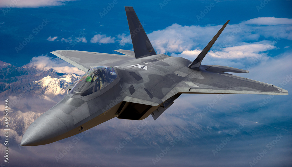 F 22 Rator In Flight Photos Lockheed Martin F-22 Raptor in flight Stock Photo | Adobe Stock