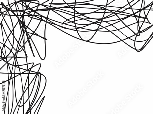Abstract background with tangled thread pattern and some copy space area