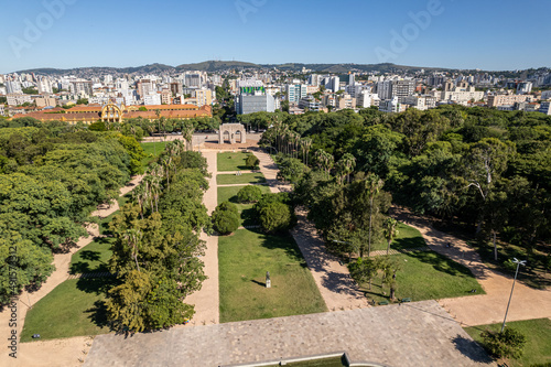 Aerial view of Porto Alegre, RS, Brazil. Aerial photo of Redencao Park. photo