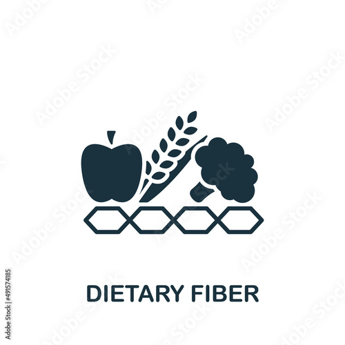 Dietary Fiber icon. Monochrome simple icon for templates, web design and infographics