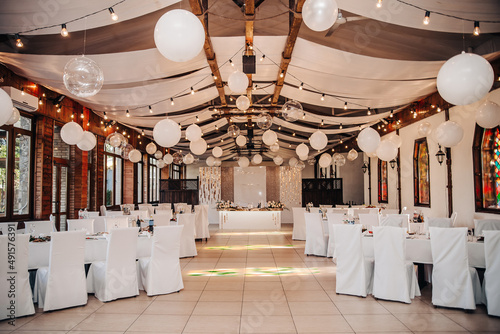 Celebration, banquet with luxurious decoration in a restaurant 