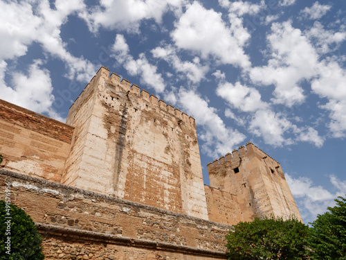 View of the Alcazaba in Alhambra, Granada. Moorish Architecture. Unesco World Heritage Spain. Travel in time and discover history. Amazing destinations for holidays. 