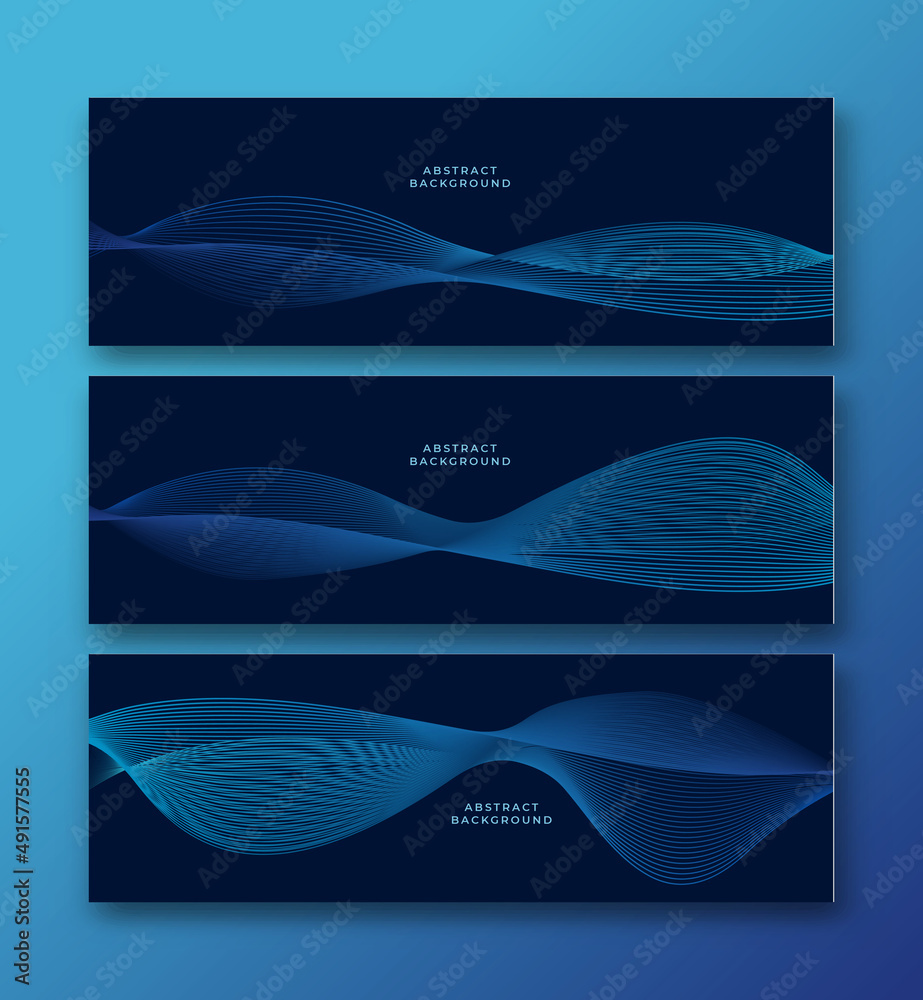 Modern futuristic banner Blue Abstract vector business long banner Modern futuristic banner Blue Abstract vector business long banner