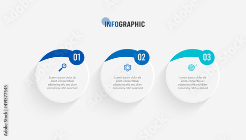 Business data visualization. Process chart. Abstract elements of graph, diagram with steps, options, parts or processes. Vector business template for presentation. Creative concept for infographic. photo