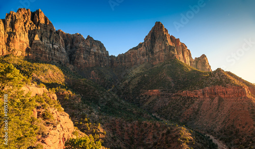 Sunset on the Watchman  Zion National Park  Utah