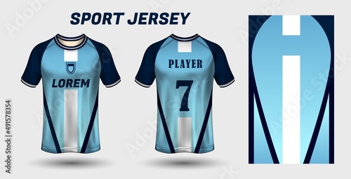 Sport jersey design fabric textile template