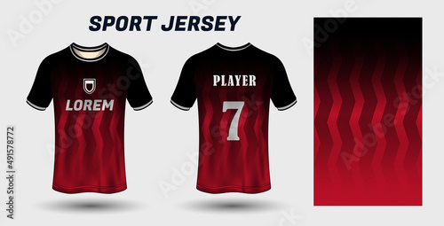 Sport jersey design fabric textile template