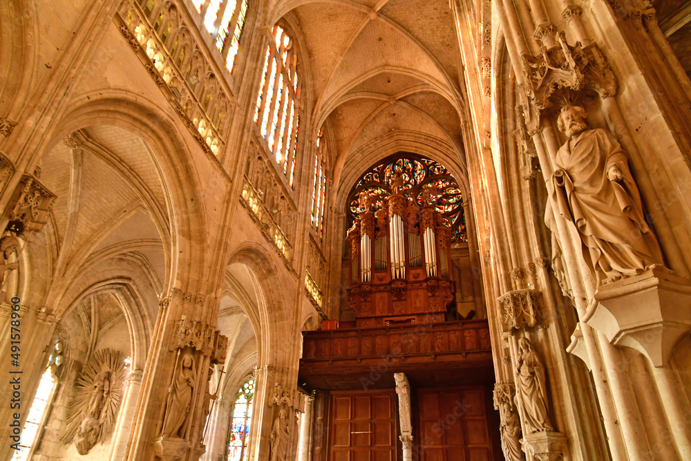 Vernon; France - march 7 2021 :  Notre Dame collegiate church