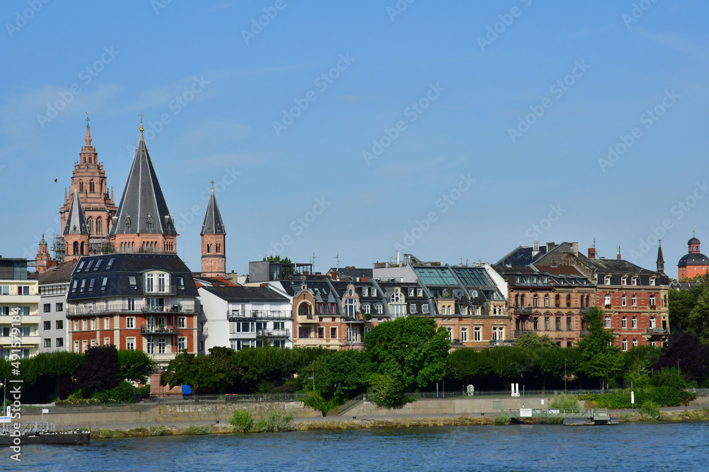 Rhine valley; Germany- august 11 2021 : a cruise on the Rhine