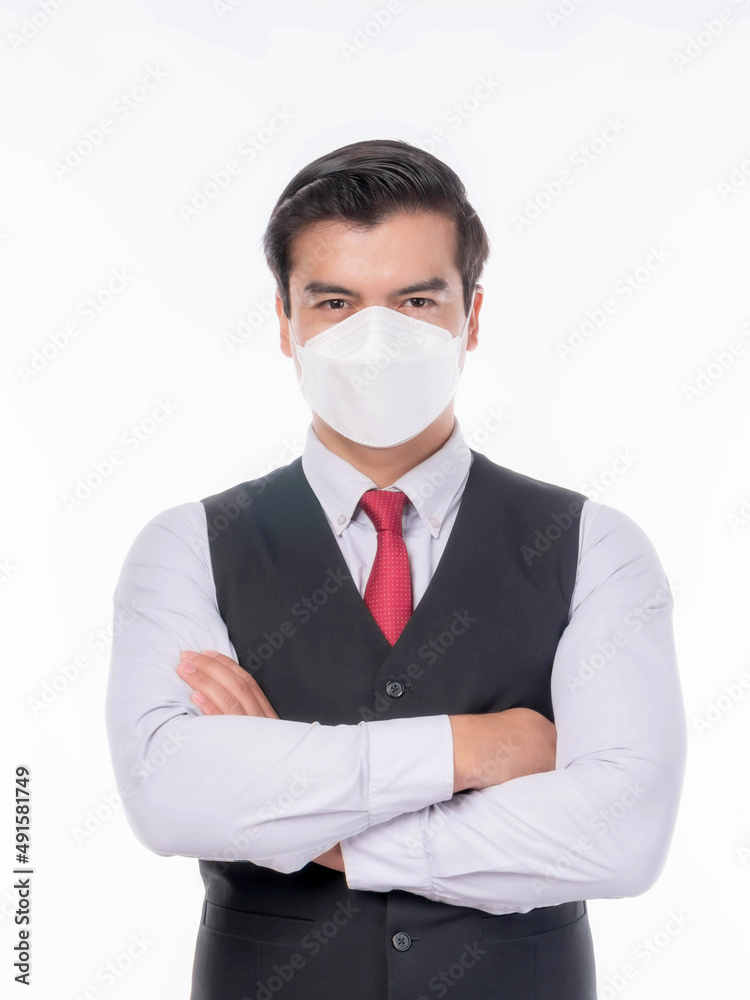 Asian man standing arms crossed , wearing Face Mask protect spread Covid-19 Coronavirus - stop Covid-19 Coronavirus and protect pm 2.5 concept Asian man standing arms crossed , wearing Face Mask protect spread Covid-19 Coronavirus - stop Covid-19 Coronavirus and protect pm 2.5 concept