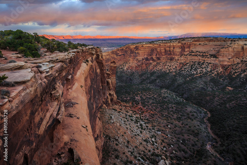 Sunset on the Cliffs of Colorado National Monument, Grand Junction, Colorado