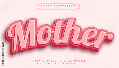 mother day 3d text effect and editable text effect	