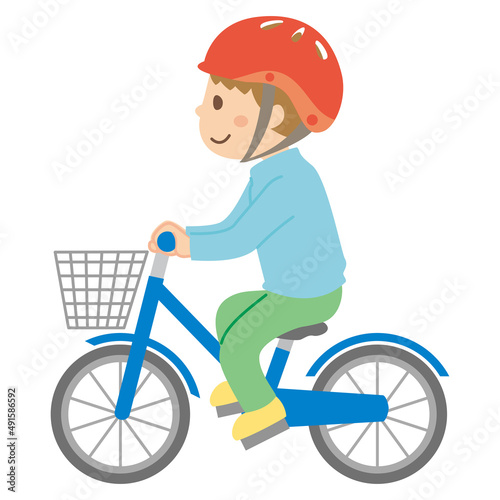 自転車に乗る男の子