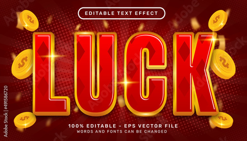 lucky diamond texture 3d text effect and editable text effect 